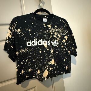 NWOT Adidas distressed bleached crop top size medium